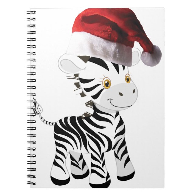 Caderno Espiral zebra do bebê natal (Frente)
