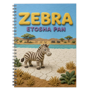 Caderno Espiral Zebra Etosha Pan Moderno KlayKoo