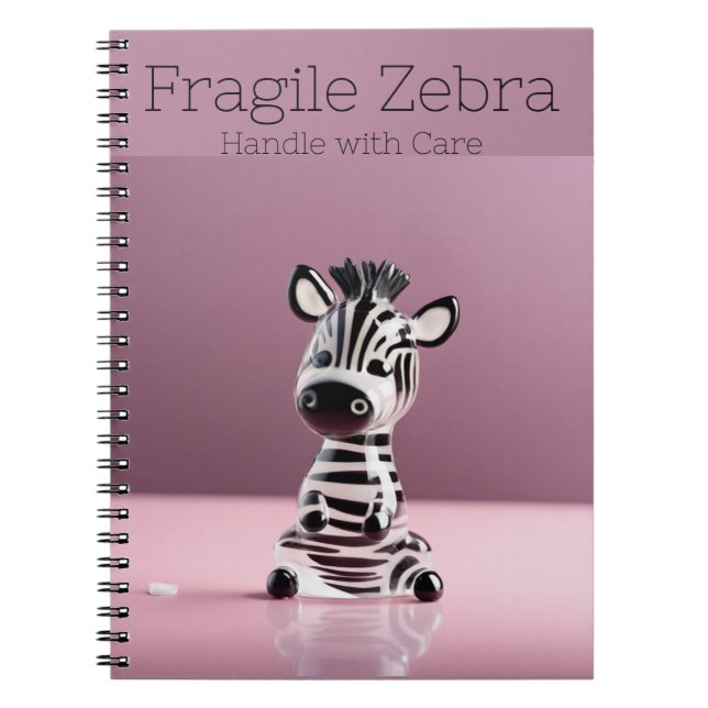 Caderno Espiral Zebra Frágil: Lidar com cuidado (Frente)