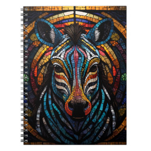 Caderno Espiral Zebra Mosaica Vibrante