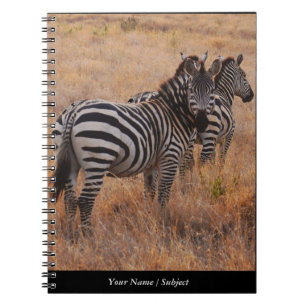 Caderno Espiral Zebra no Quênia