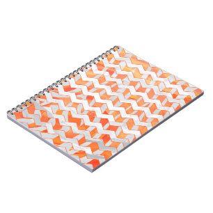 Caderno Espiral Zebra Orange e Impressão branco