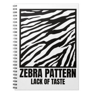 Caderno Espiral Zebra Patterno Mau Sabor Vítima