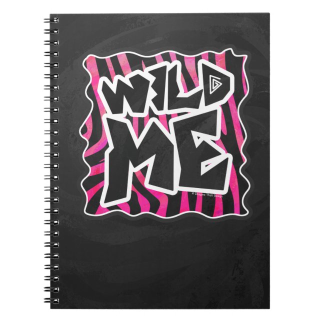 Caderno Espiral Zebra Preta e Rosa Quente (Frente)
