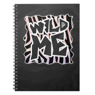 Caderno Espiral Zebra Preto e Rosa Selvagem me