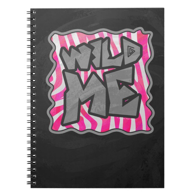 Caderno Espiral Zebra Quente-Rosa e Branco (Frente)