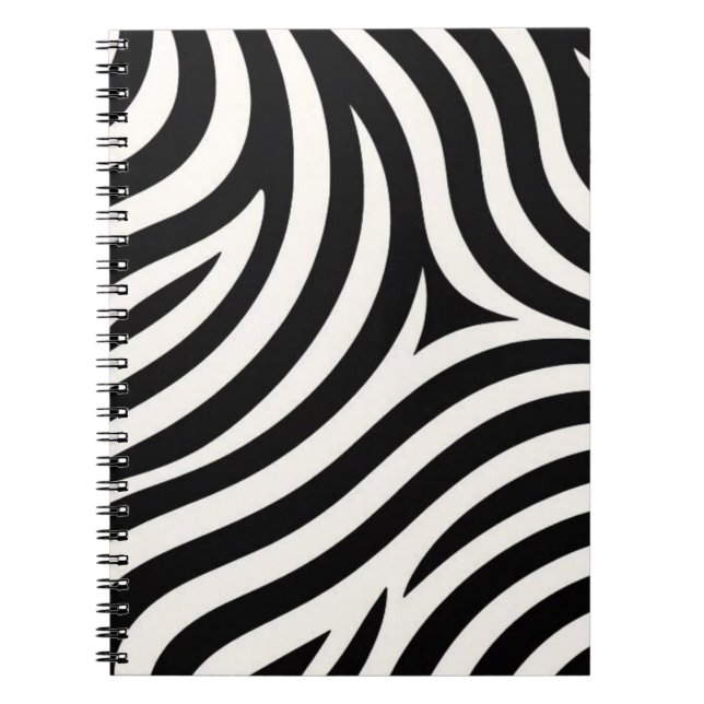 Caderno Espiral Zebra Stripes Moderno Impressão (Frente)