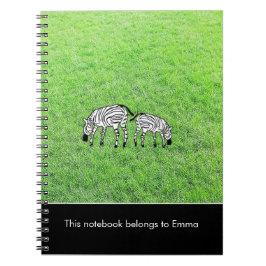 Caderno Espiral Zebras quenias felizes e bonitas