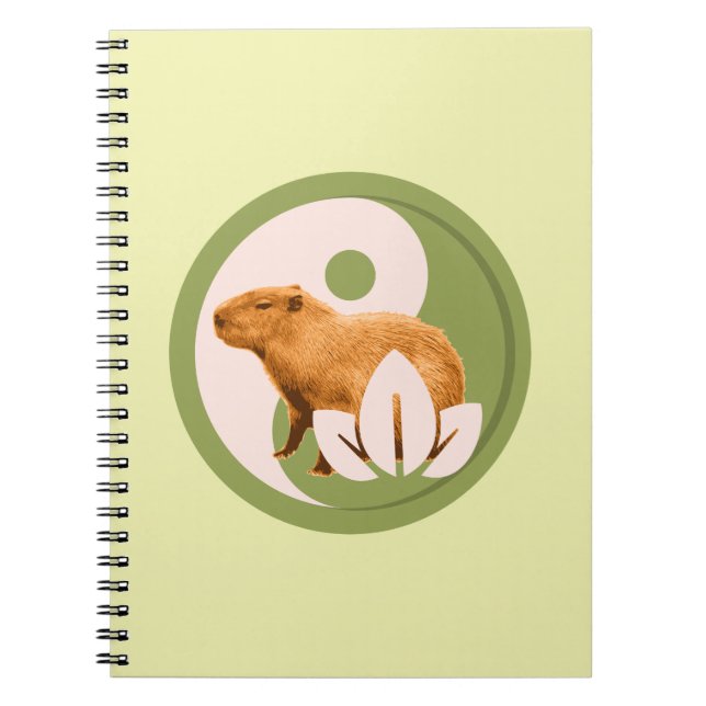 Caderno Espiral Zen Capivara Yin Yang Nature Pacífica (Frente)