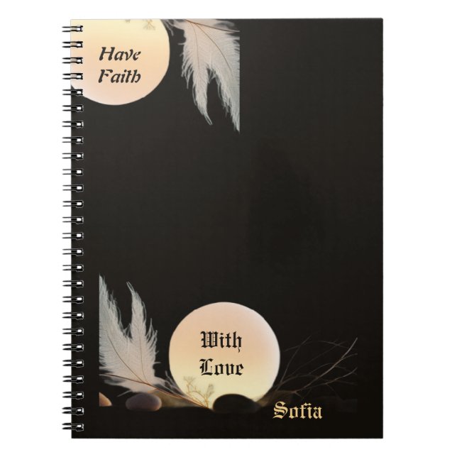 Caderno Espiral Zen Encouragement & Peace Minimalist Photo (Frente)