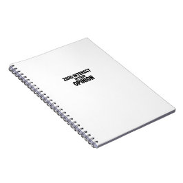 Caderno Espiral Zero Interesse Na Sua Opinião Minimalista