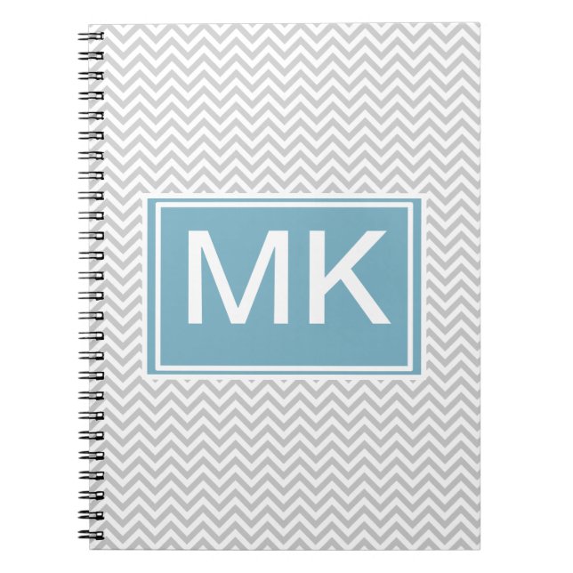 Caderno Espiral ZigZag de Cinzas simples (Frente)