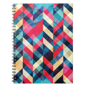 Caderno Espiral Zigzag de hipster: arraste o padrão sem soldadura.