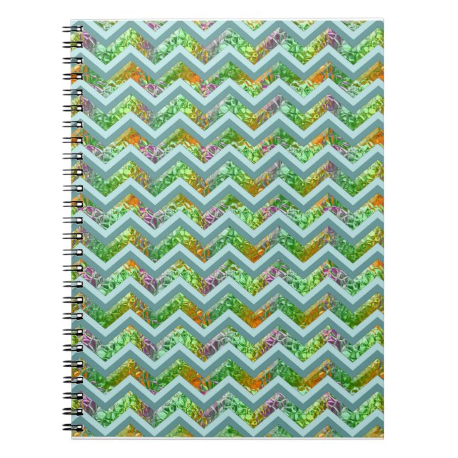 Caderno Espiral ZigZag de Vidro Estreitado (Frente)