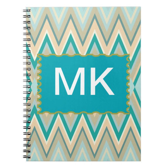 Caderno Espiral zigzag-phones diagonais (Frente)