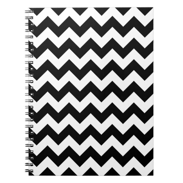 Caderno Espiral Zigzag preto e branco (Frente)