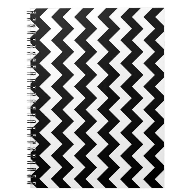 Caderno Espiral Zigzag preto e branco (Frente)