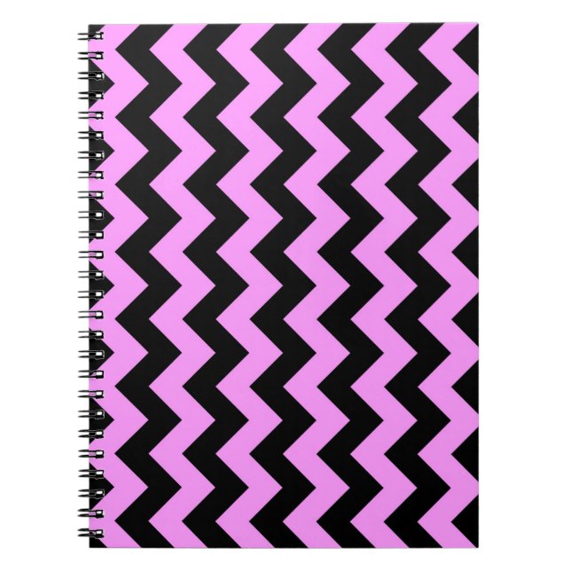 Caderno Espiral Zigzag rosa e preto (Frente)