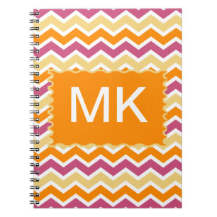 Caderno Espiral ZigZag tribal vibrante