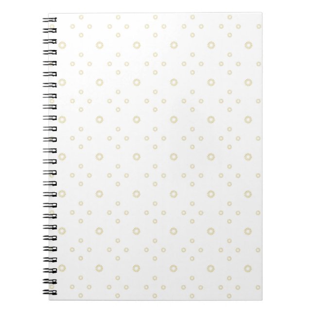 Caderno Espiral Zinnia Sol Dourado Branco (Frente)