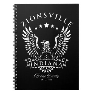 Caderno Espiral Zionsville Boone County Indiana Águia Vintage