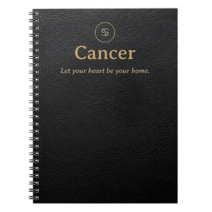 Caderno Espiral Zodiac Câncer - Aparência de Couro