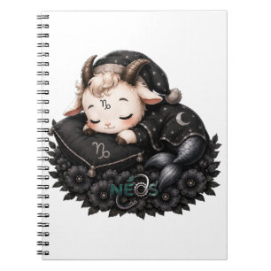 Caderno Espiral Zodíaco Kawaii Neos Capricórnio
