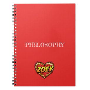 Caderno Espiral Zoey Heart Red