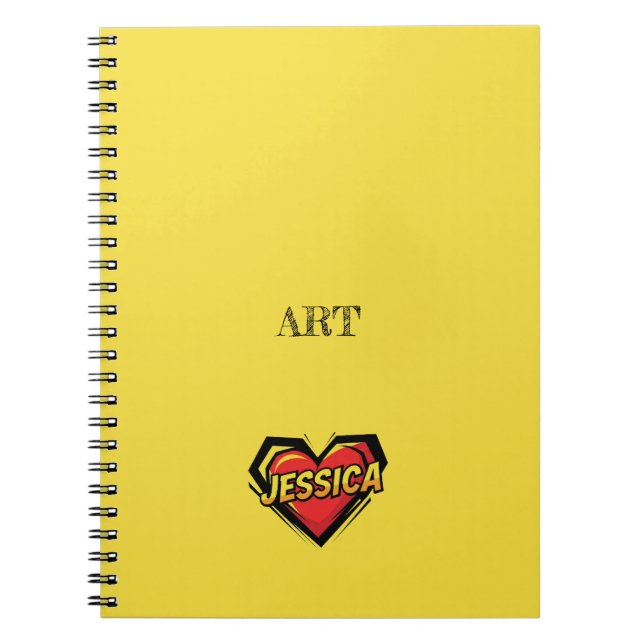 Caderno Espiral Zoey Jessica Yellow (Frente)