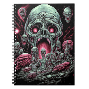 Caderno Espiral Zombie cria arte de horror Sci-fi