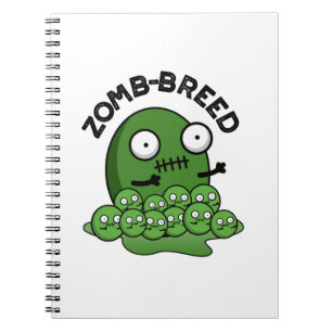 Caderno Espiral Zombie, Dia de as Bruxas engraçado Zombie, Rama Zo