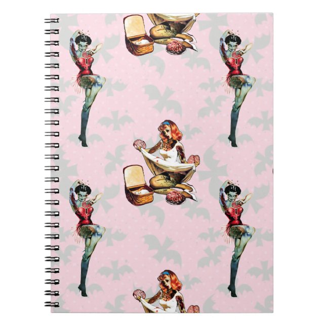 Caderno Espiral Zombie Pin Ups (Frente)