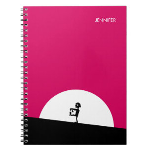 Caderno Espiral Zombie Silhouette com Lua Completa Personalizada