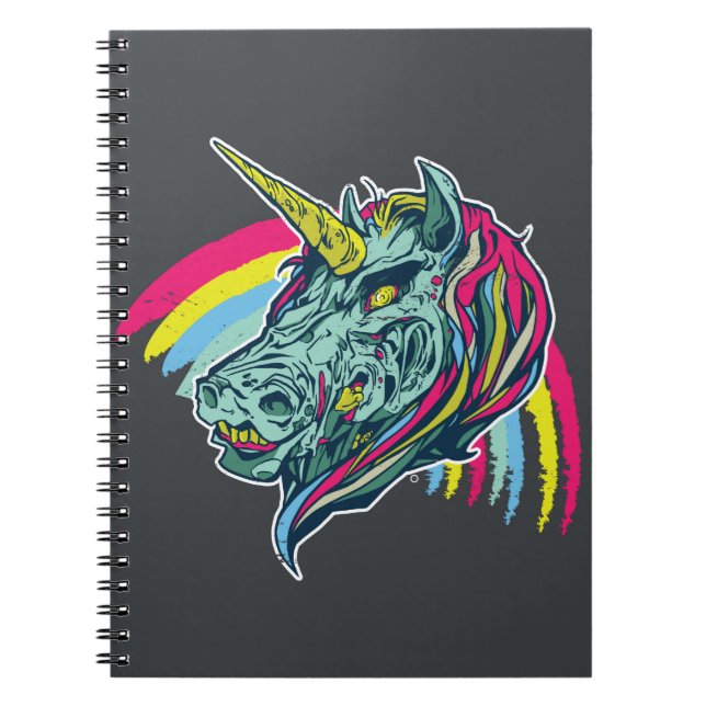 Caderno Espiral Zombie Unicorn (Frente)