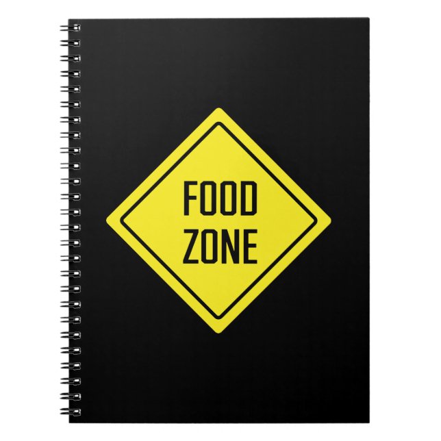 Caderno Espiral Zona de comida | Sinal rodoviário | Notebook espir (Frente)