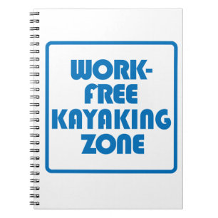 Caderno Espiral Zona de Kayaking Livre do Trabalho