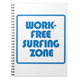 Caderno Espiral Zona de Surfe Livre de Trabalho