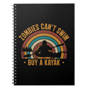 Caderno Espiral Zumbis não podem Natação Comprar Kayak