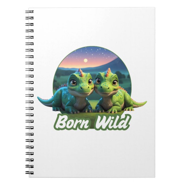 Caderno Espiral Zwei kleine Dinos - Born Wild  (Frente)