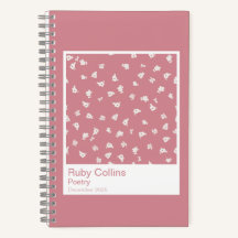 Caderno Estético de Florais Rosa Empoeirado
