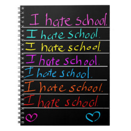 Caderno "Eu odeio a escola"