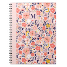 Caderno Floral Clássico Espiral Caprichoso