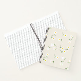 Caderno Floral de Margarida Creme |Botânica Desenh