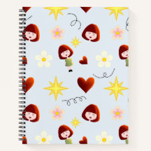 Caderno Floral de Menina Fofa