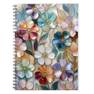 Caderno Floral Espiral Notas Diário Estético