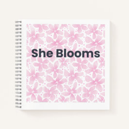 Caderno Floral Inspirador Ela Floresce