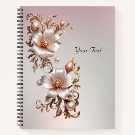Caderno Floral Rosa Decorativo