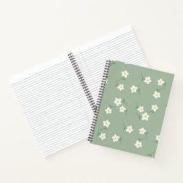 Caderno Floral Sage Daisy | Botânica Desenhada à M
