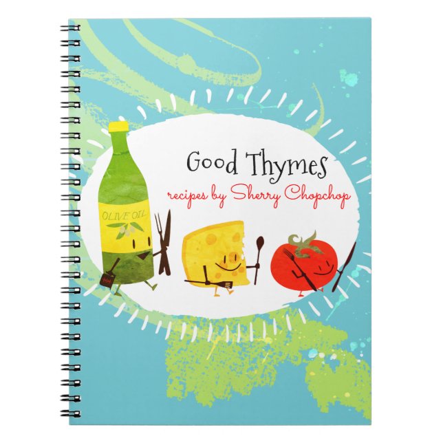 Caderno italiano retro da receita dos utensílios (Frente)