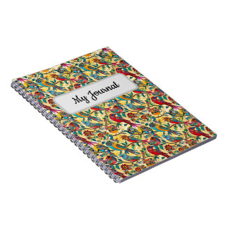 Caderno Jornal Espiral de Arte Folclórica de Aves 
